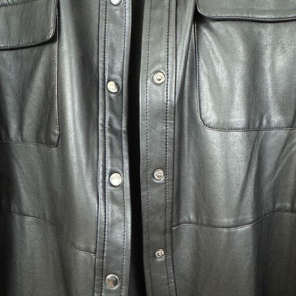 Anne Klein Faux Leather Jacket - Size Large - Picture 10 of 14